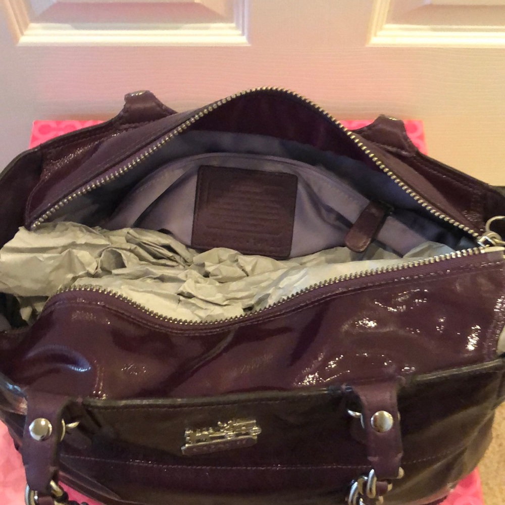 Coach Tribecca Berry Patent Tote